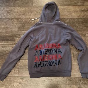 Gray UArizona Zip Up Hoodie
